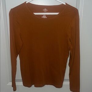St. John's Bay Long Sleeve Tee - Rust